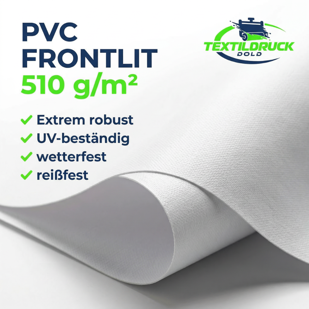 Bauzaunbanner PVC 340 × 173 cm – 510 g Frontlit, B1-zertifiziert & individuell bedruckt