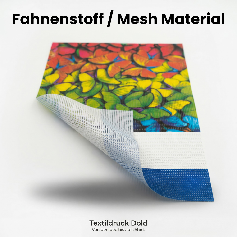 Stoffbanner / Textilbanner im Wunschformat – hochwertige Werbebanner aus Polyester individuell bedruckt
