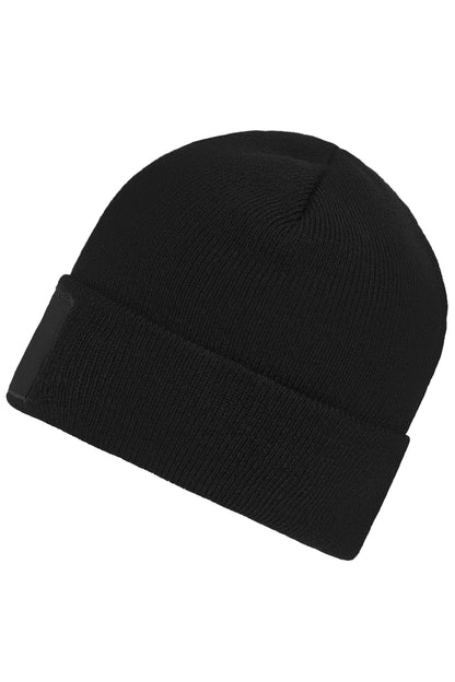 MB7403 | Strickmütze mit Patch – perfekt für hochwertige Sticklogos und starke Markenauftritte
