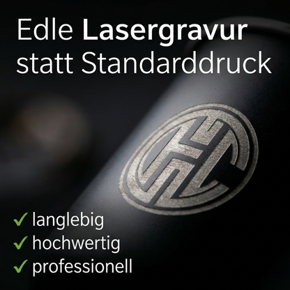 Premium Edelstahl Becher mit Logo – Recycling Metall Tasse 300 ml | Lasergravur ab 10 Stück